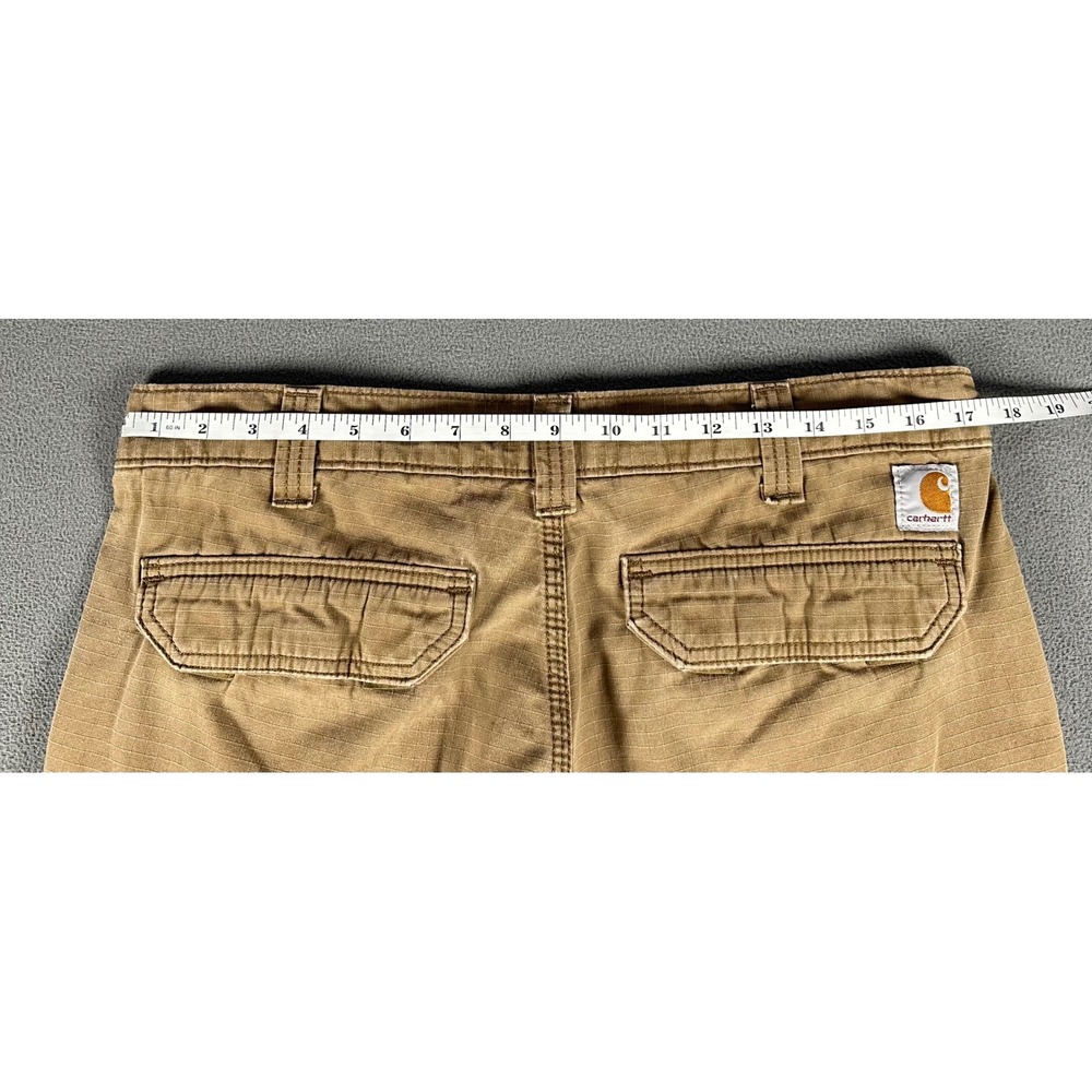 Carhartt Cargo Pants 34x32 Yukon Brown Tappen Relaxed Force Ripstop Workwear - Picture 6 of 11